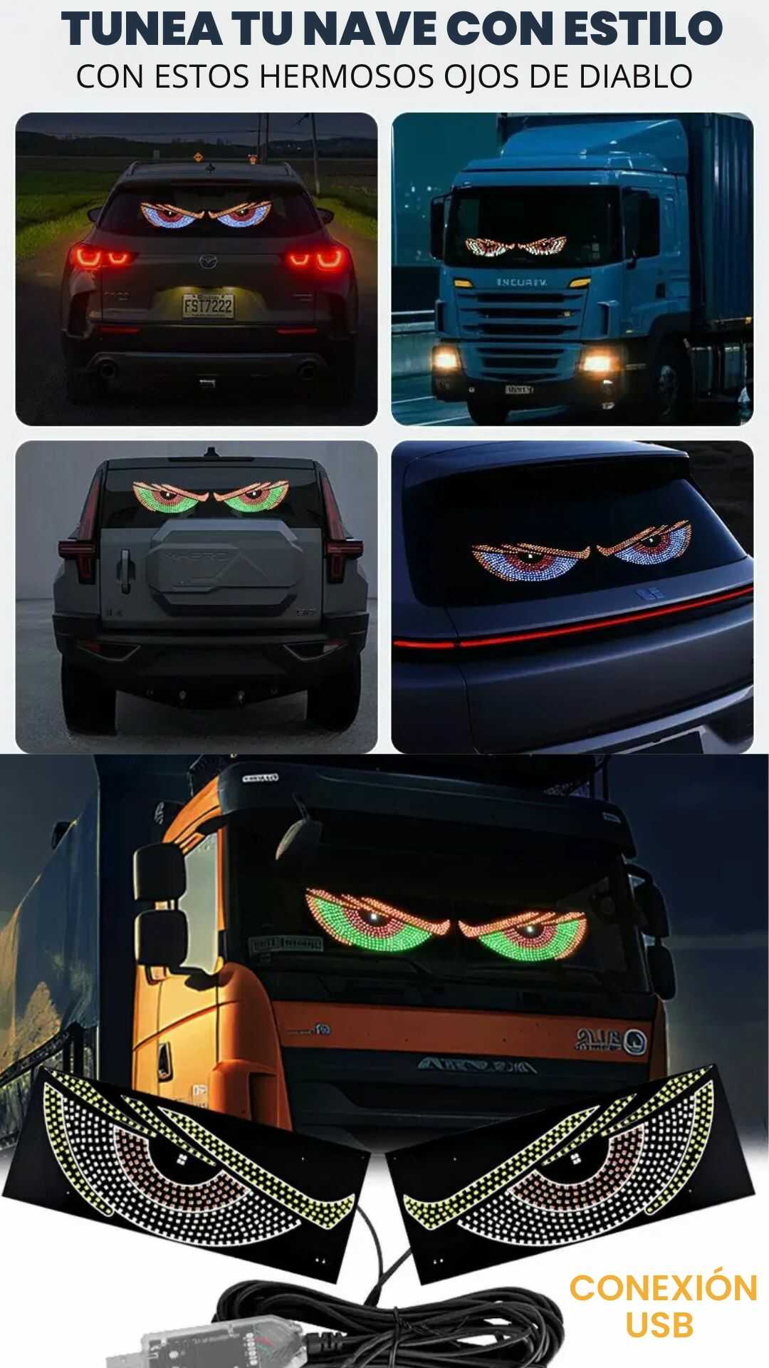 OJOS DEL DIABLO PARA AUTOS
