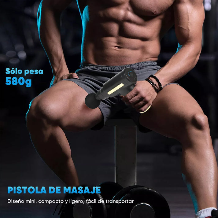 Pistola Profesional 4 en 1 ¡Masaje profundo sin salir de casa!