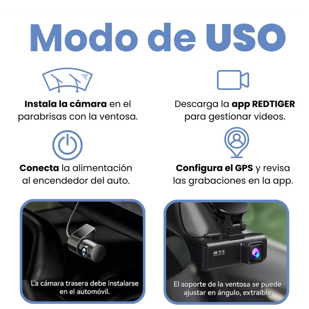 CAMARA FRONTAL Y TRASERA PARA AUTOS