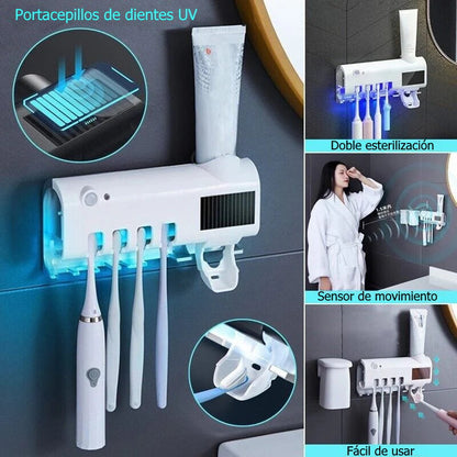Esterilizador y organizador de Cepillos de Dientes 3 en 1